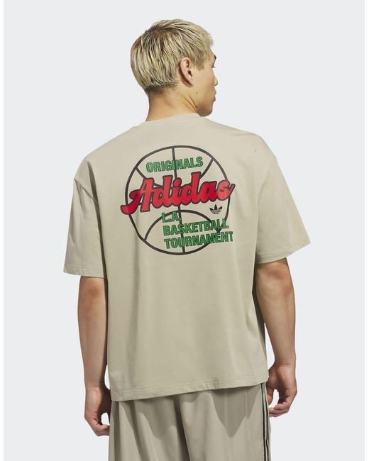Adidas Originals Natural Originals Basketball Tournament Tee