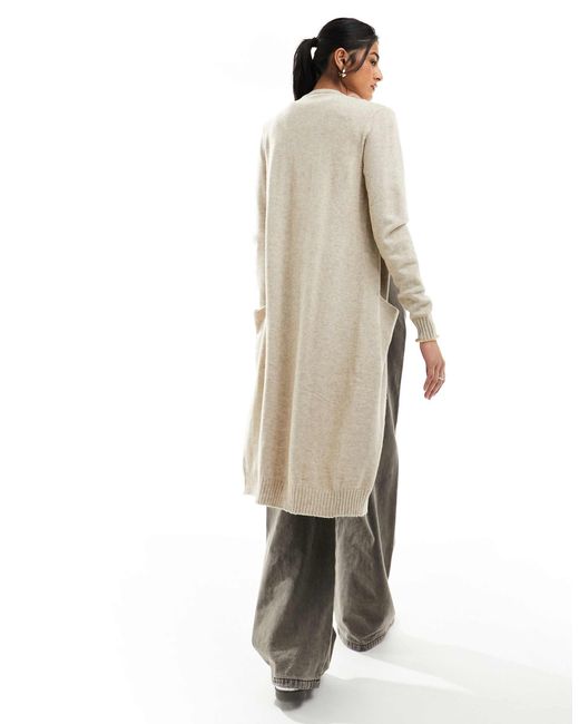 Vila White Longline Cardigan