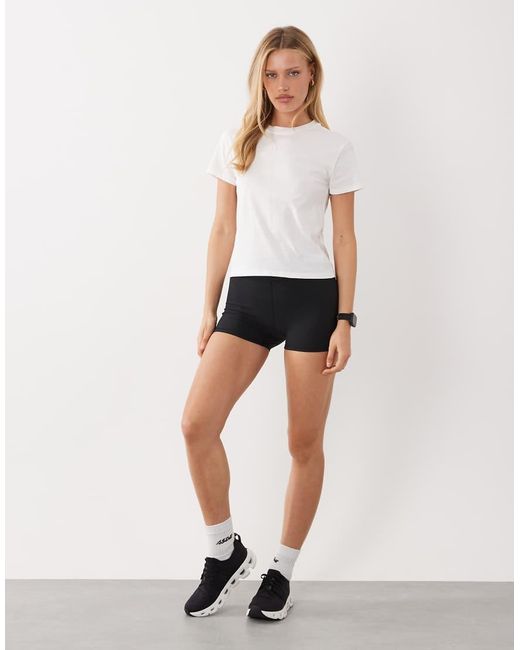 4505 White Icon Cotton Boxy T-shirt With Quick Dry Finish