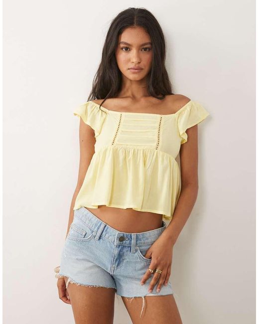 Wednesday's Girl Yellow Wednesdays Girl Floaty Blouse