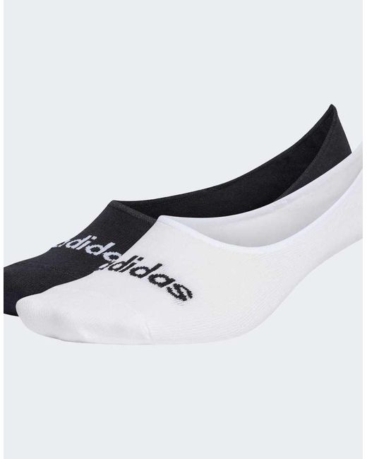 Adidas Originals Dunne Lineaire Enkelsokken, Set Van 2 Paar in het Metallic