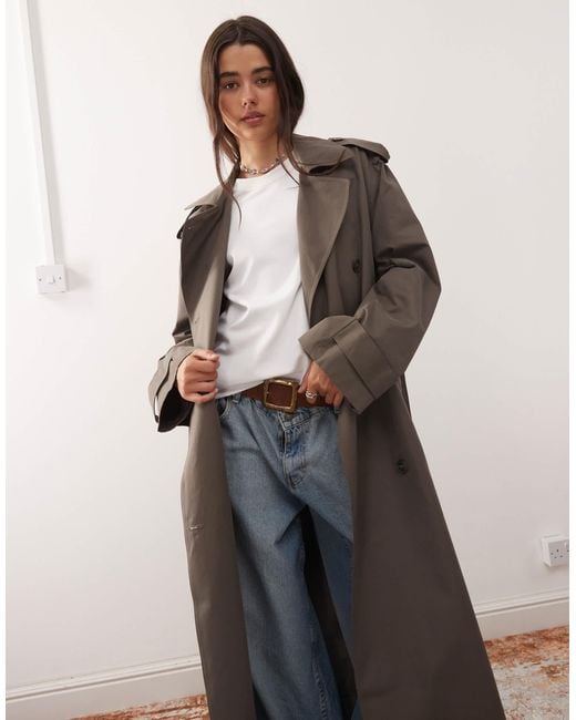 Weekday Natural Oversized Trench Coat