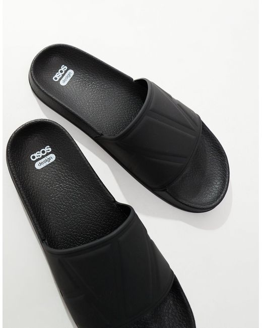 ASOS Black Sliders for men