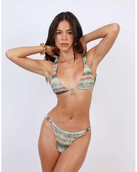 SIMMI Multicolor Tie Dye Thick Strap Bikini Top