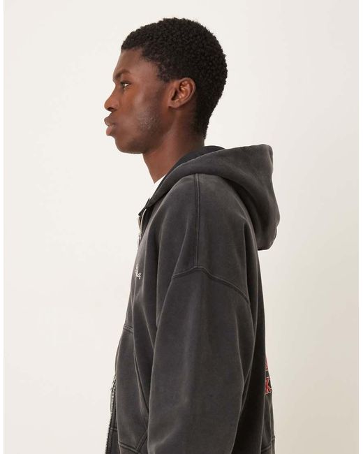 Abercrombie & Fitch Blue Western Graphic Zip Hoodie for men