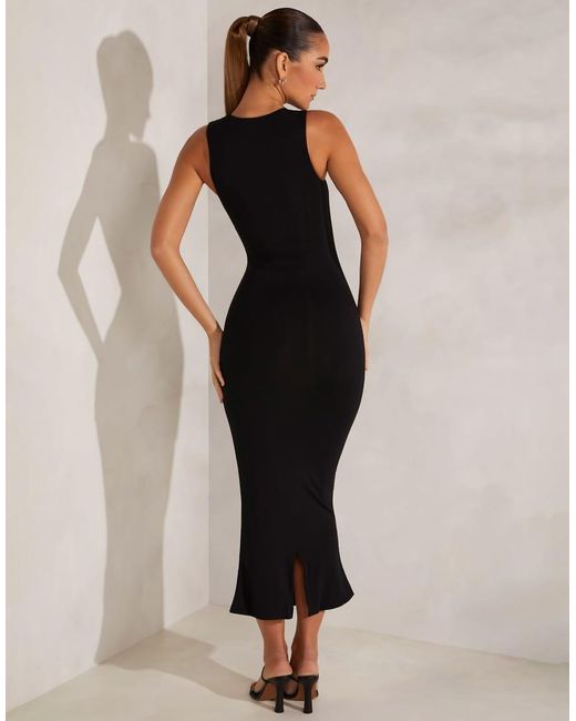 Oh Polly Natural Modal Square Neck Maxi Dress