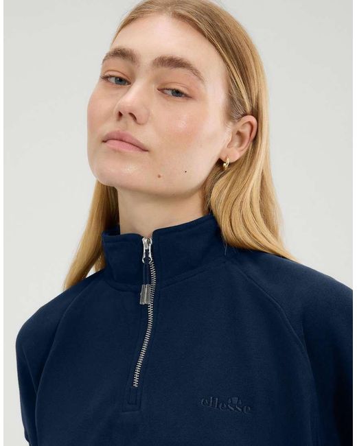 Ellesse Blue Carrera 1/4 Zip Sweatshirt