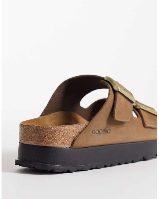 Birkenstock Brown Arizona Flex Platform Sandals