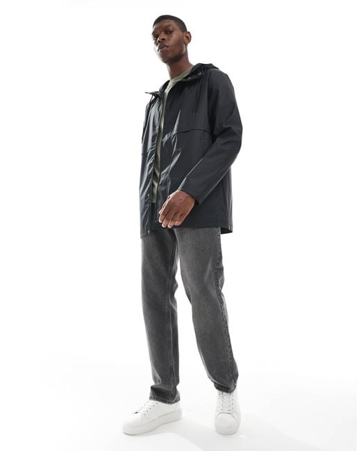 ASOS Blue Shower Resistant Rain Jacket for men
