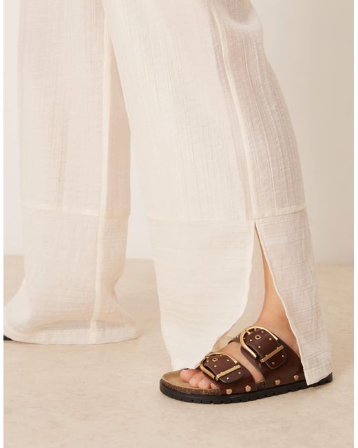 ASOS Natural – transparente, strukturierte hose