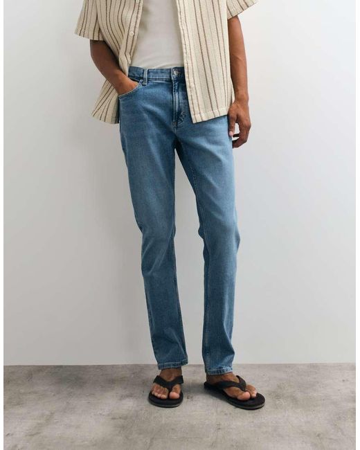 Mango Slim Jeans in het Blue voor heren
