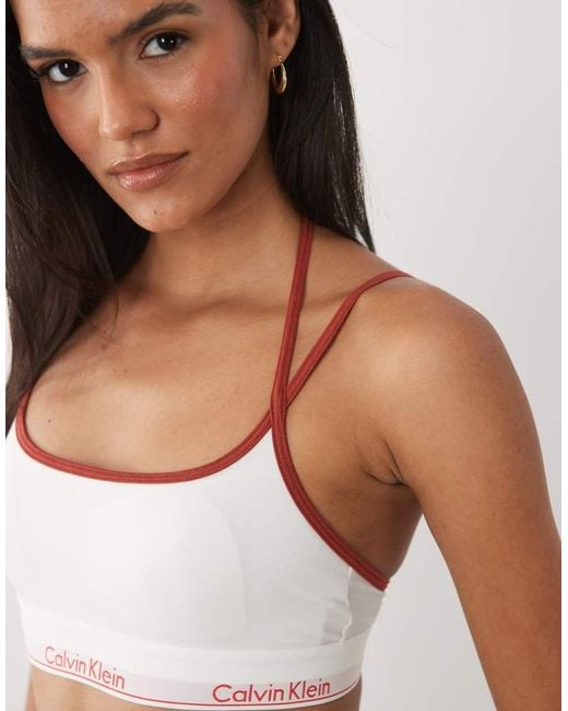 Calvin Klein White Icon Cotton Lite Lightly Lined Bralette