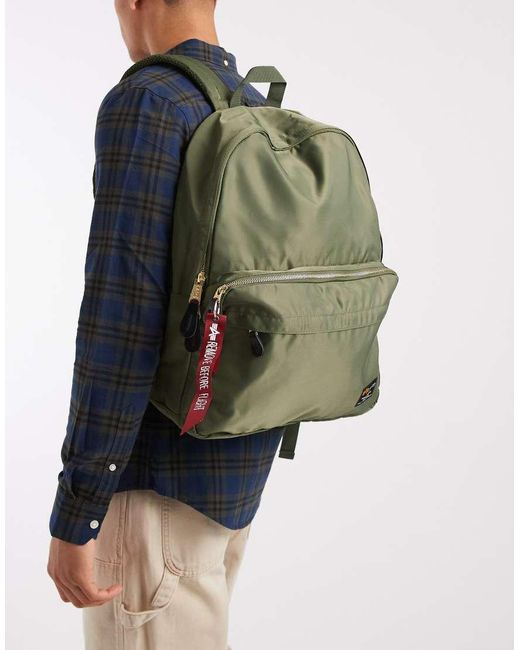 Alpha Industries Green Backpack for men