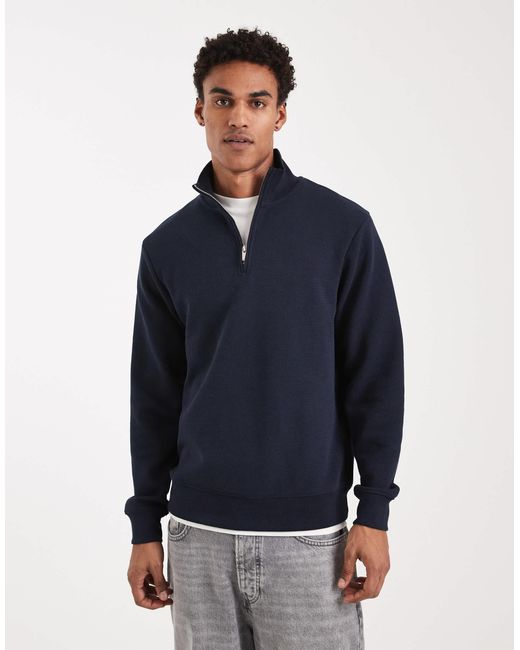 Threadbare – fleece-pullover in Blue für Herren
