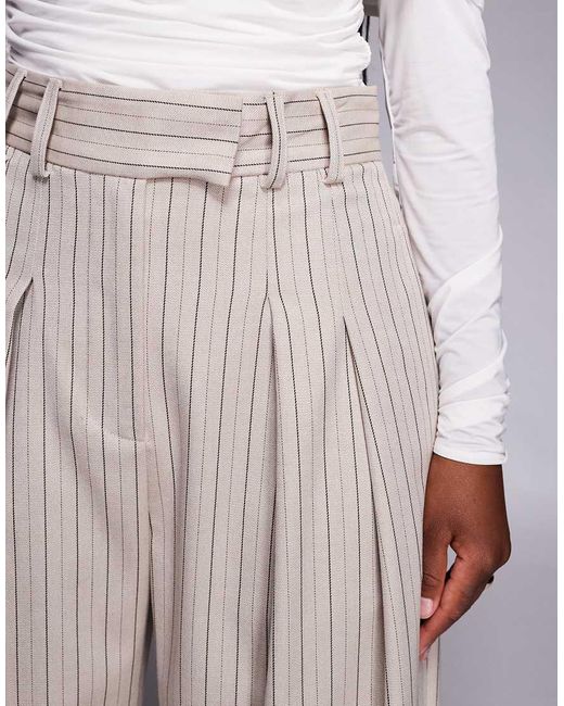 River Island Purple High Waisted Wide Leg Tailored Trousers