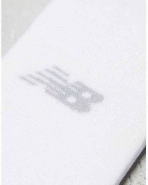Pack De 6 Calcetines Tobilleros Blancos Performance De New Balance de color White