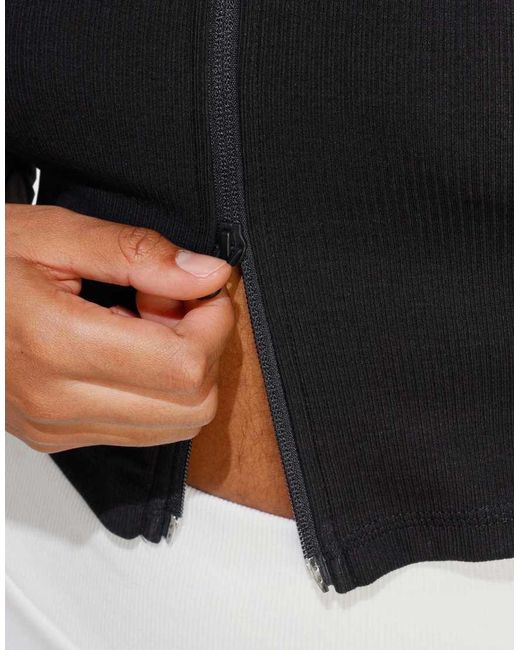 Adidas Originals Black Seasonal Essentials Rib Cardigan