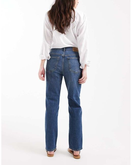 Vero Moda Blue Rosie Stretch Cropped Slim Fit Jeans