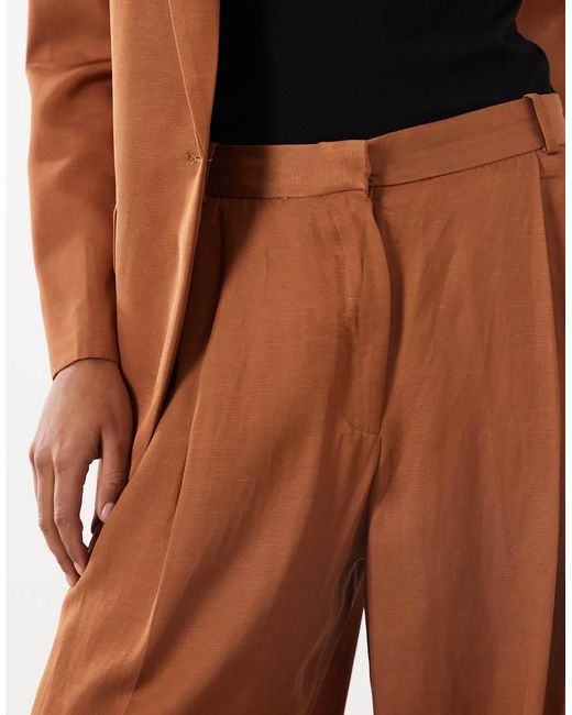 Mango Multicolor Minesota Linen Mix Tailored Trouser Co-ord