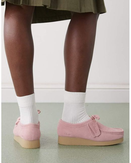 Clarks Pink Wallabee Evosh Shoe