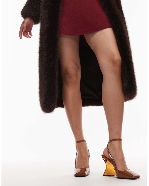 Jeffrey Campbell Brown Heeled Slingback Shoes