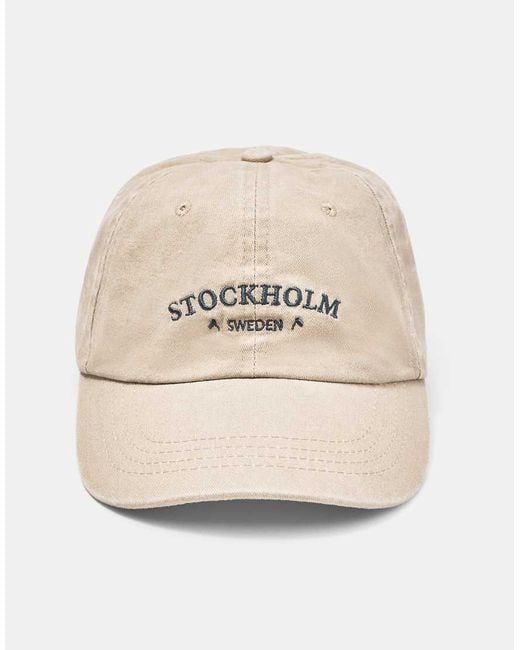 Pull&Bear Blue Embroidered Cap