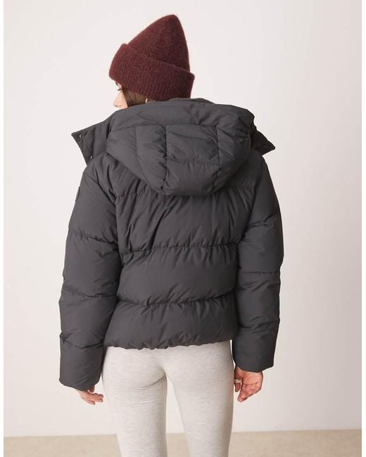 Abercrombie & Fitch Brown Down Filled Heavyweight Mid Length Puffer Jacket