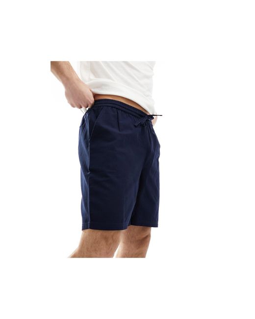 Another Influence Black Linen Look Shorts for men