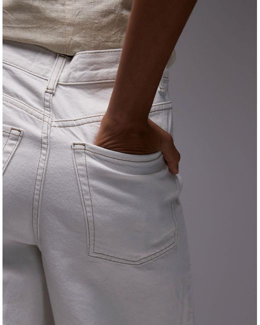 TOPSHOP Gray Denim Board Shorts