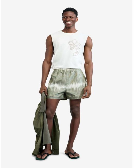 Desigual White Gradient Boxer Swimsuit for men
