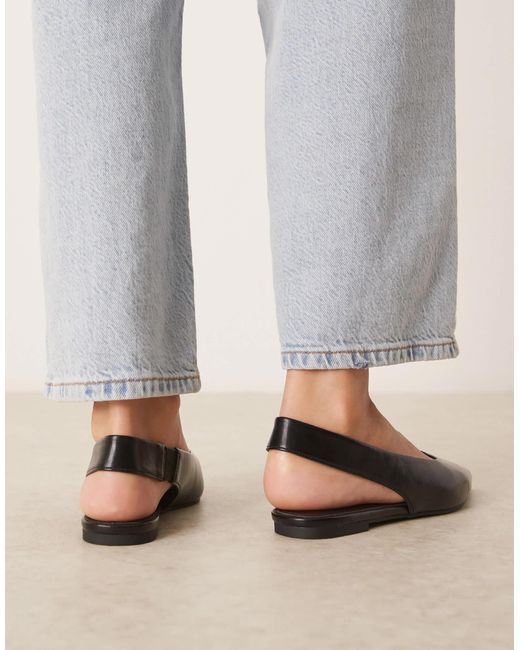 ASOS Black Linford Slingback Ballets