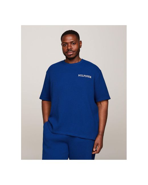 Tommy Hilfiger Plus – lounge-t-shirt in Blue für Herren