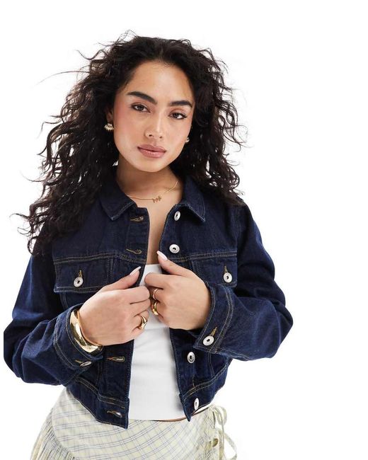 Bershka Blue Workwear Denim Jacket