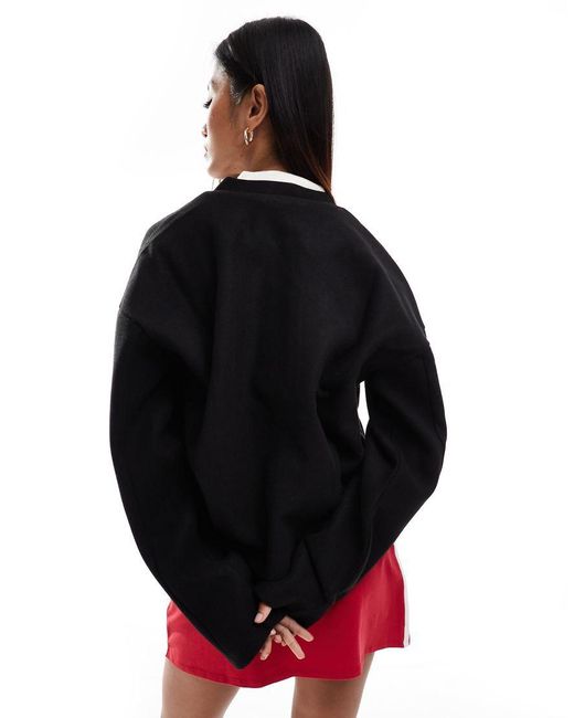Pieces Red Cropped Bomber Jacket
