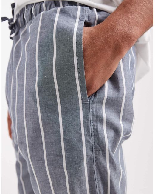 Coffret cadeau pyjama à carreaux avec pantalon et t-shirt - rayures hes et grises Only & Sons pour homme en coloris Blue
