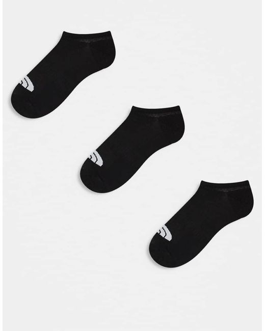 The North Face Black 3 Pack Invisble Trainers Socks