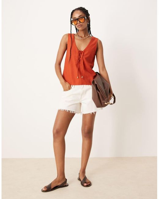 Top di Threadbare in Orange