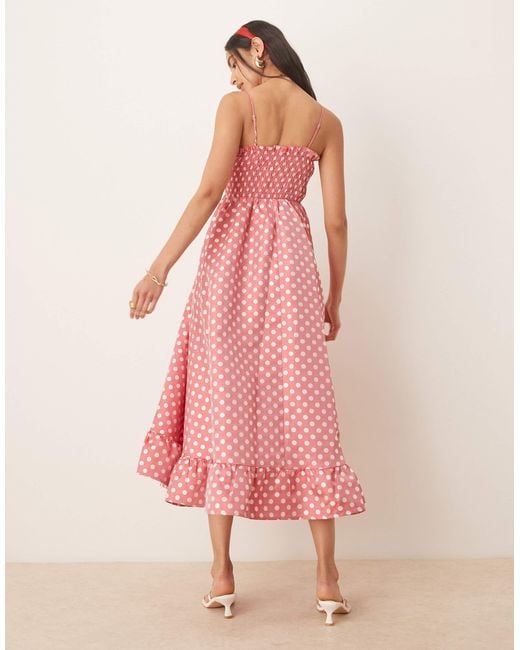 Sister Jane Pink Campion Jacquard Midi Dress