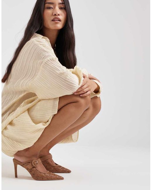 Dolce Vita Natural Keekee Macrame Pointed Heels
