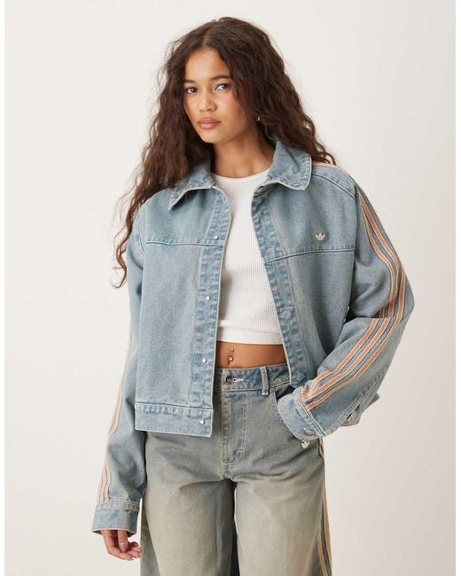 Adidas Originals Blue Premium Essentials Denim Jacket