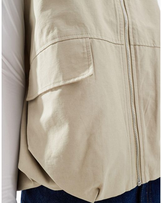 Asos design tall - veste sans manches sans col style utilitaire - taupe ASOS en coloris Blue