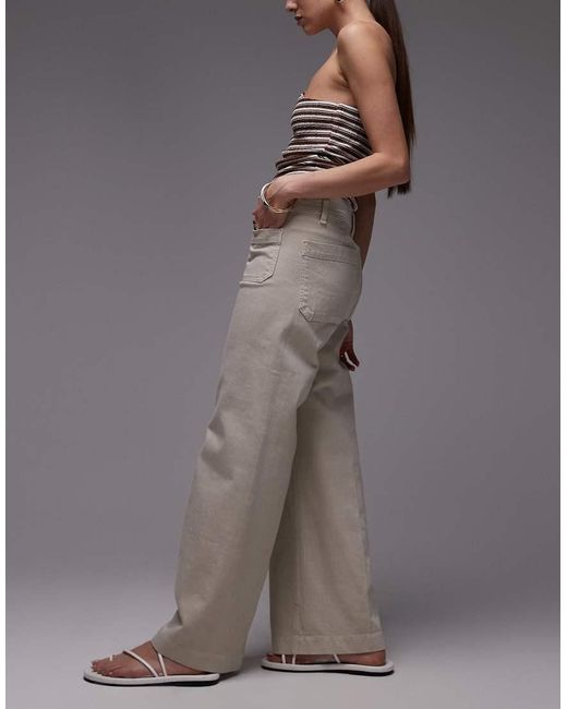 Vaqueros De Pernera Recta Con Bolsillo Delantero Jessie De -Neutro Mango de color Gray