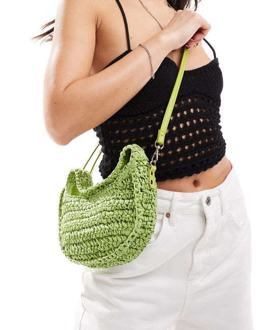 South Beach Green Cross-body Crochet Bag