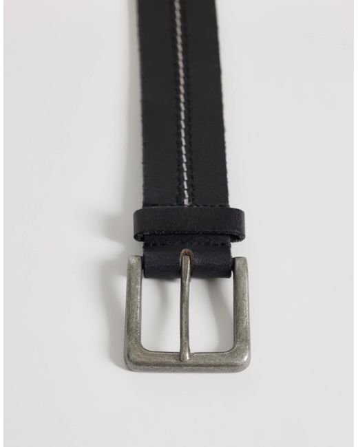 Jack & Jones – ledergürtel in Gray für Herren