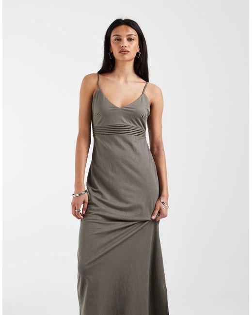 ONLY Green Bust Detail Maxi Cami Dress