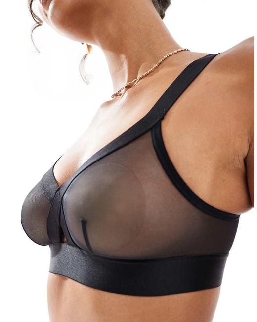 DKNY Black Mesh Bralette