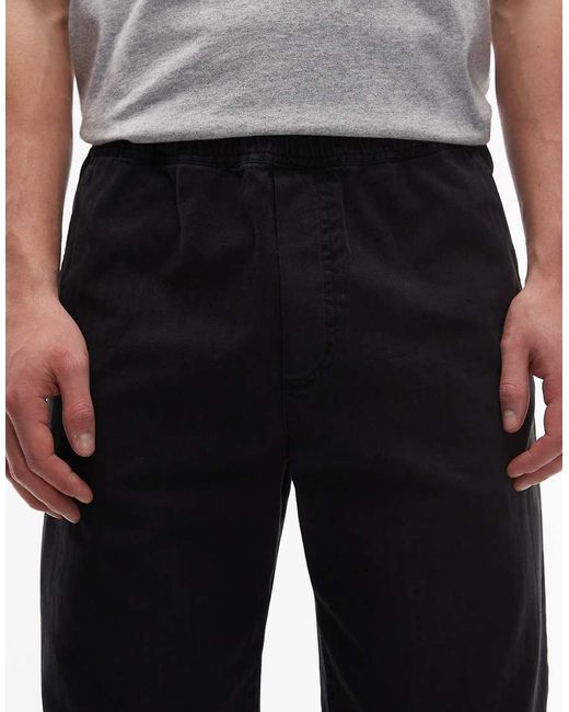 DOUBLE A by WOOD WOOD Black Lax Straight Leg Trousers for men