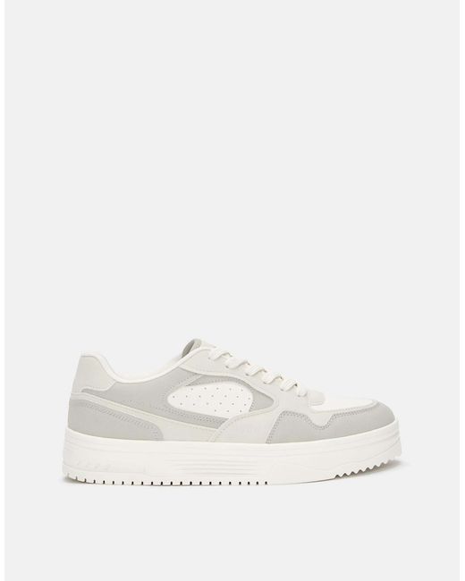Pull&Bear – lässige basic-sneaker in Natural für Herren