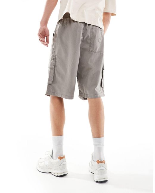 Pull&Bear – weit geschnittene cargo-shorts in Gray für Herren