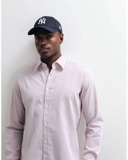 Boss Purple Regular Fit Piqué Shirt for men